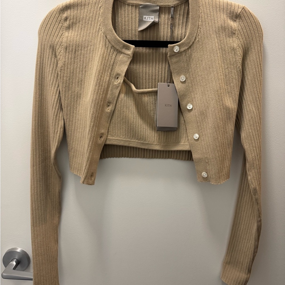 Kith Beige Ribbed Knit Set